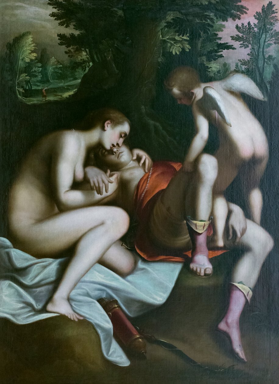 Adonis död, före 1585, Luca Cambiaso (olja på duk) av Luca Cambiaso