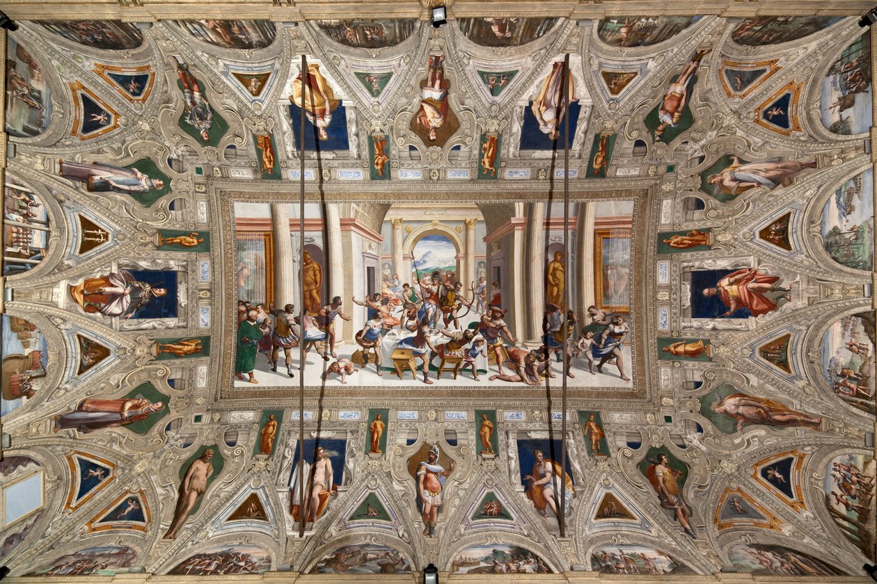Historien om Ulysses (återkomsten), taket i Salone Cambiaso av Luca Cambiaso