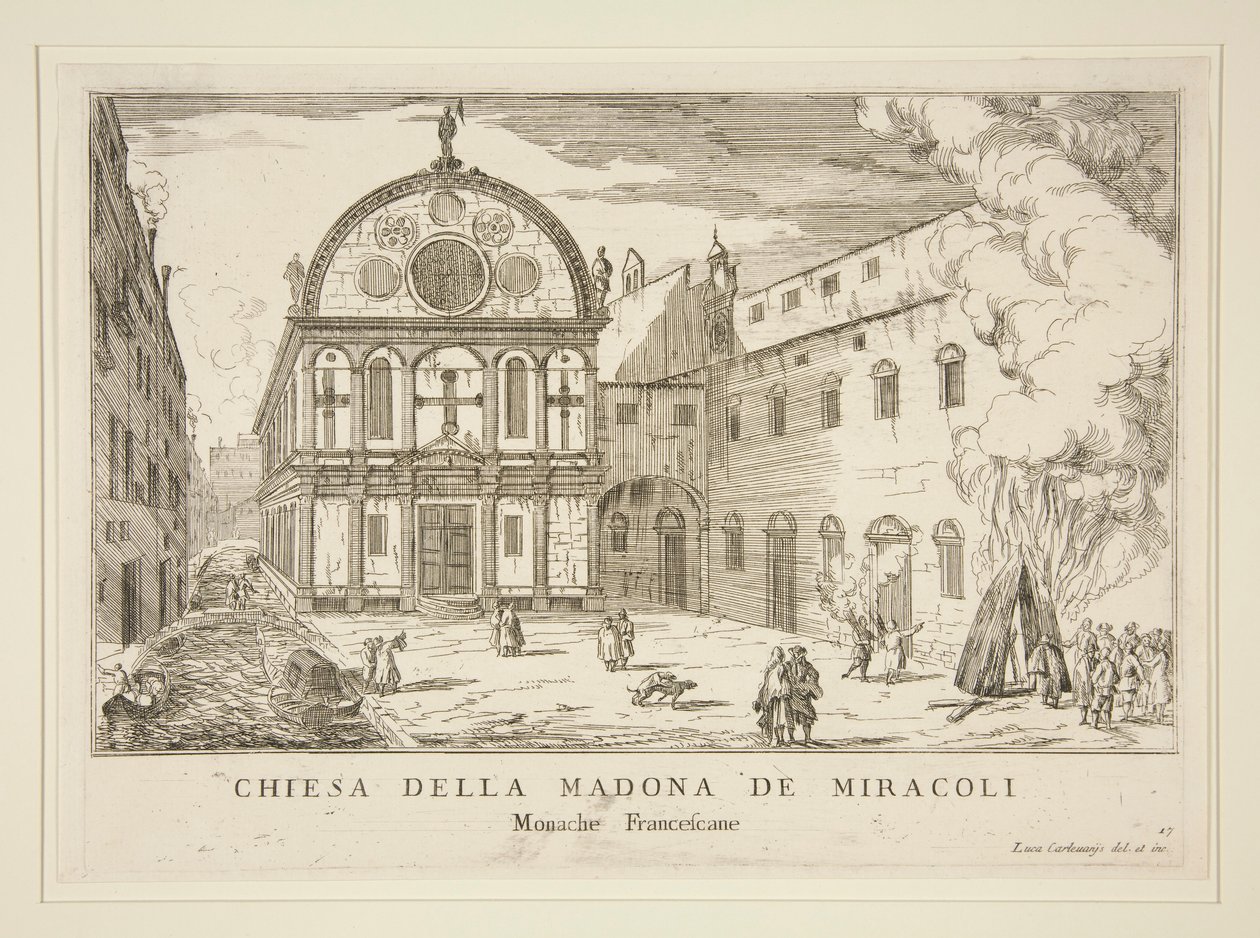 Kyrkan Madona de Miracoli, från av Luca Carlevarijs