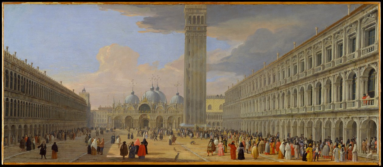 Piazza San Marco, Venedig av Luca Carlevarijs