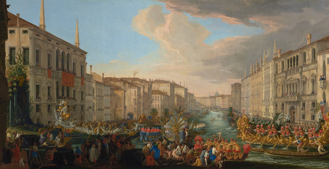 Regatta på Canal Grande till ära för Fredrik IV, kung av Danmark av Luca Carlevarijs