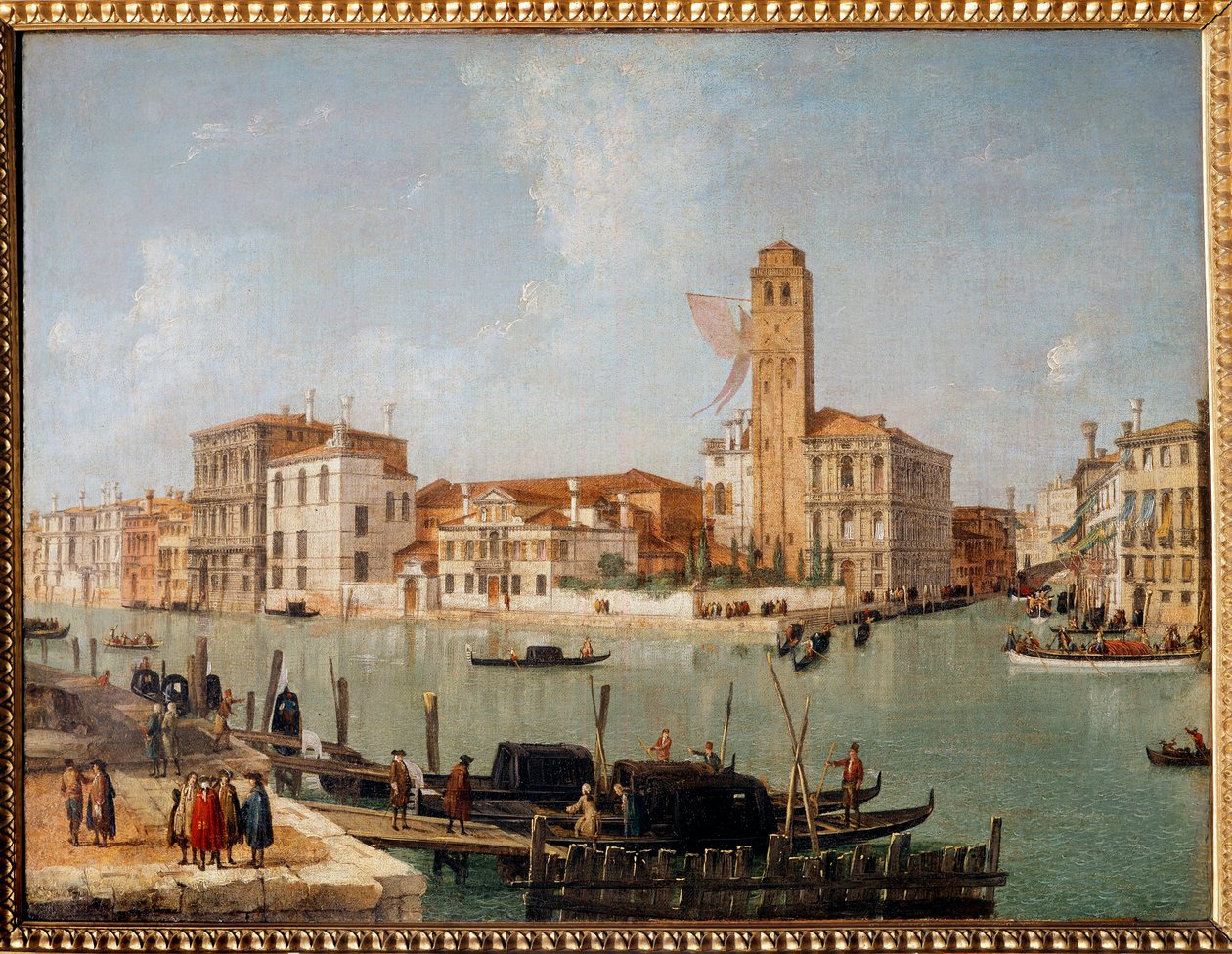 Canal Grande i Venedig Målning av Luca Carnevaris (1663-1730) 1700-talets Reims, Museum of Fine Arts av Luca Carlevaris