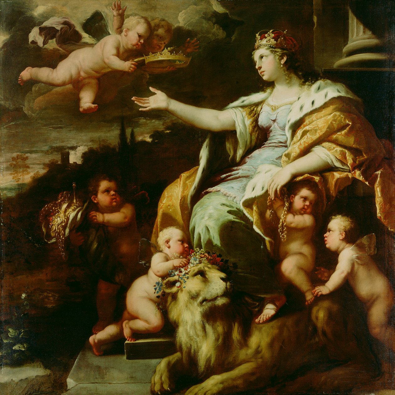 Allegory of Magnanimity, c.1670 (olja på duk) av Luca Giordano