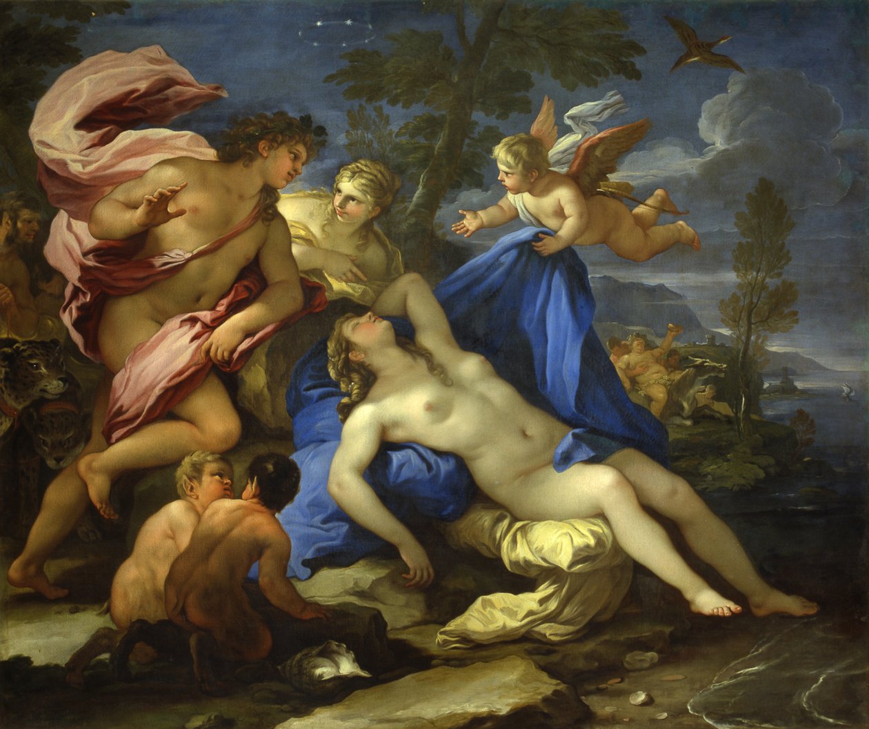 Ariadne övergiven av Theseus på Naxos, ca 1675-1680. av Luca Giordano