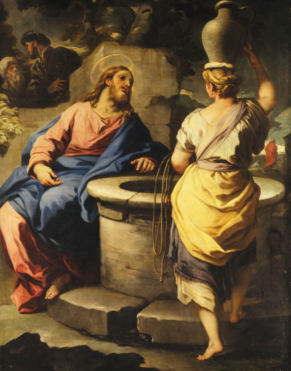 Kristus och Samarias kvinna vid brunnen, ca 1697 av Luca Giordano
