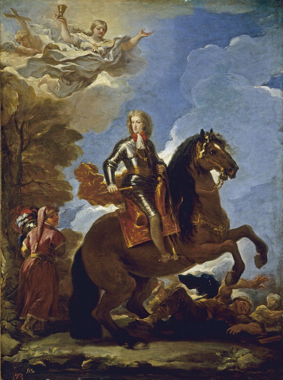 Ridsporträtt av Karl II av Spanien, före 1694 av Luca Giordano