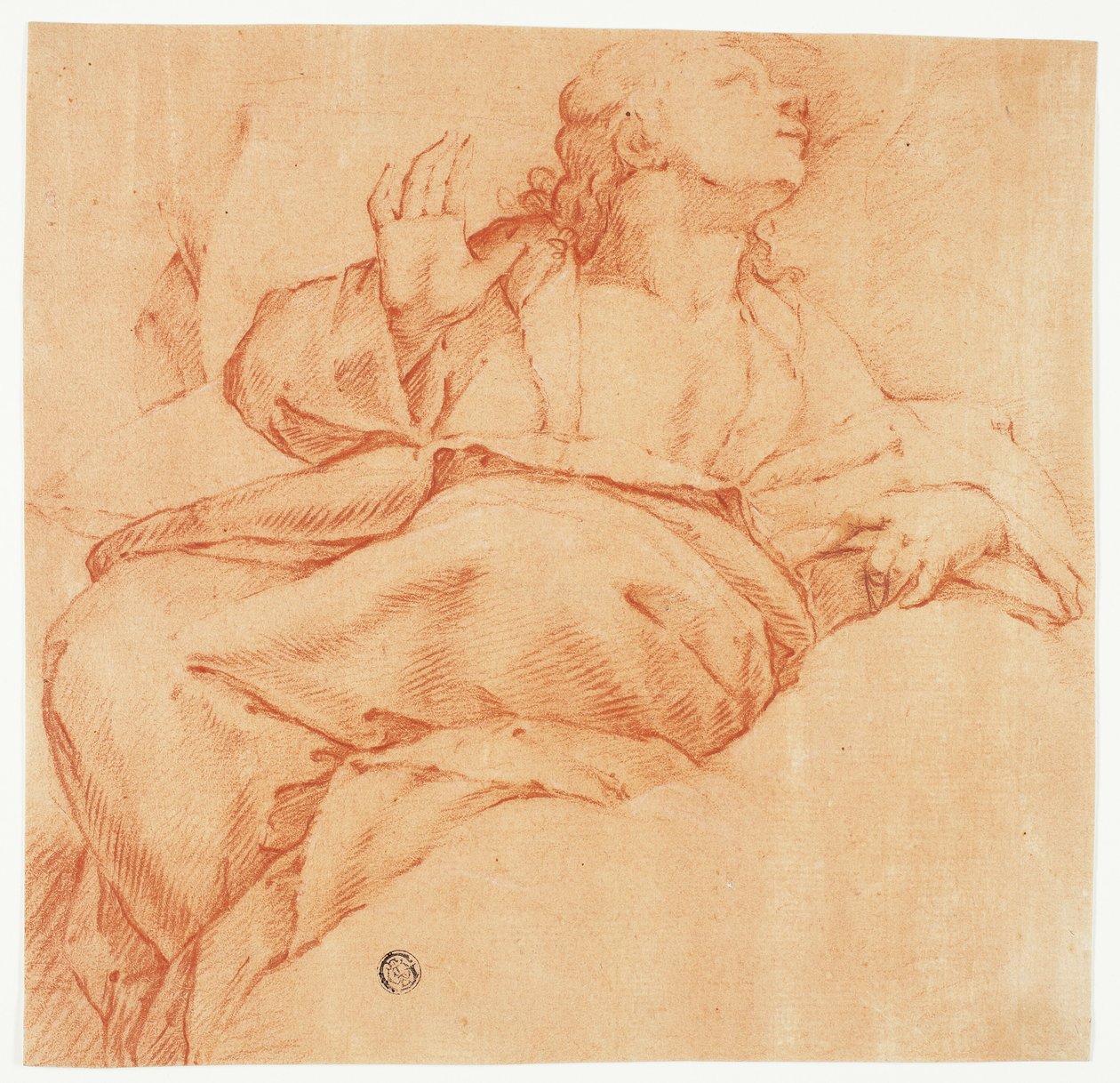 Evangelisten blickar uppåt av Luca Giordano