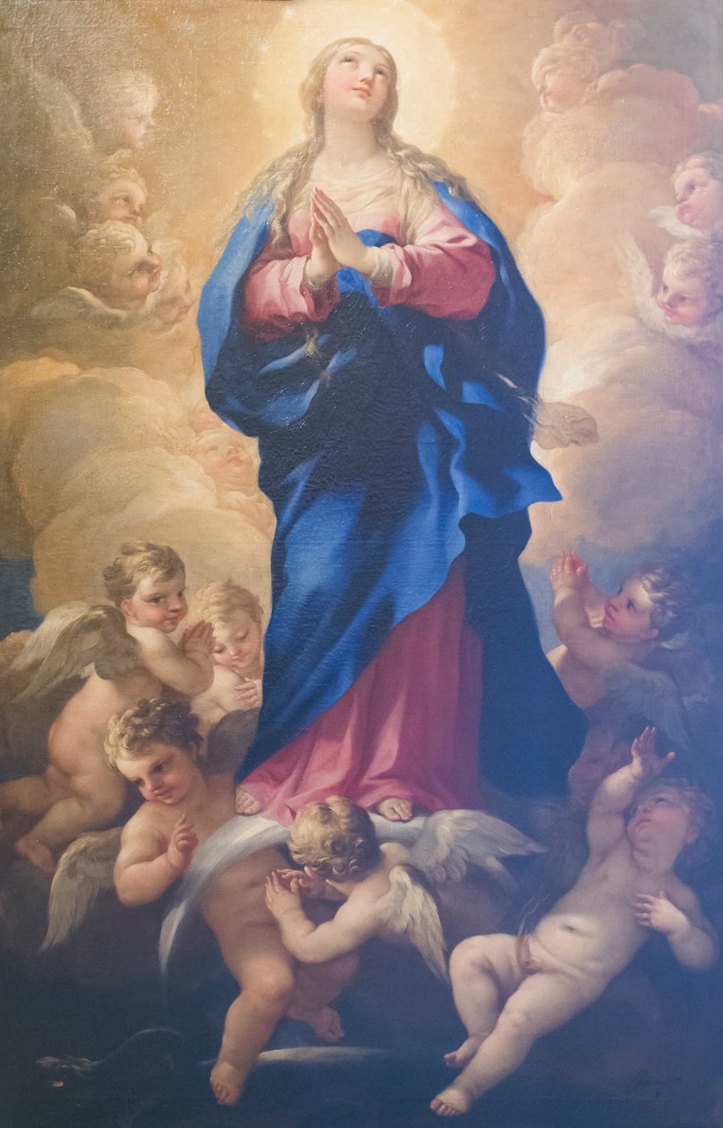 Obefläckad befruktning av Luca Giordano