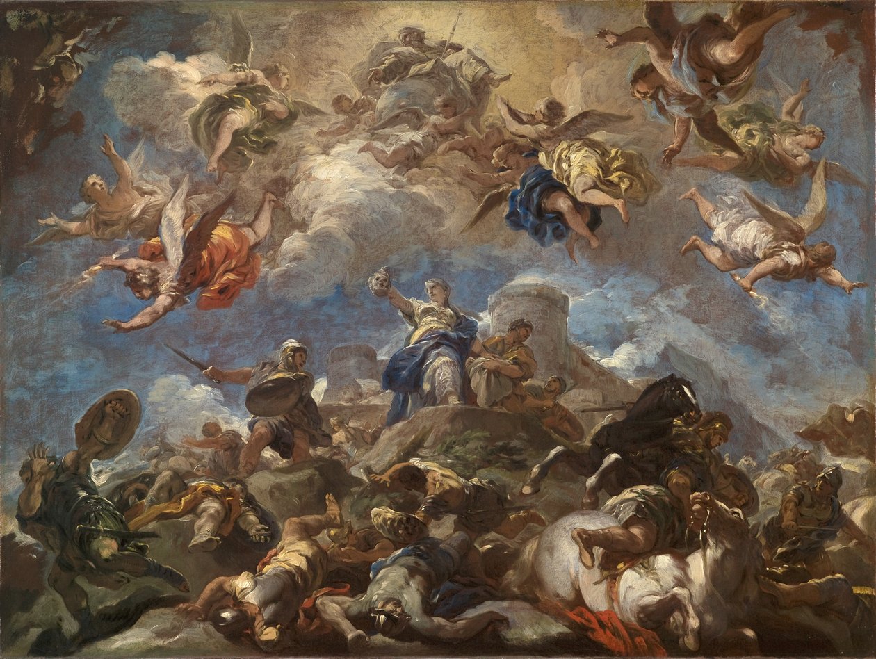Judit visar upp Holofernes huvud av Luca Giordano
