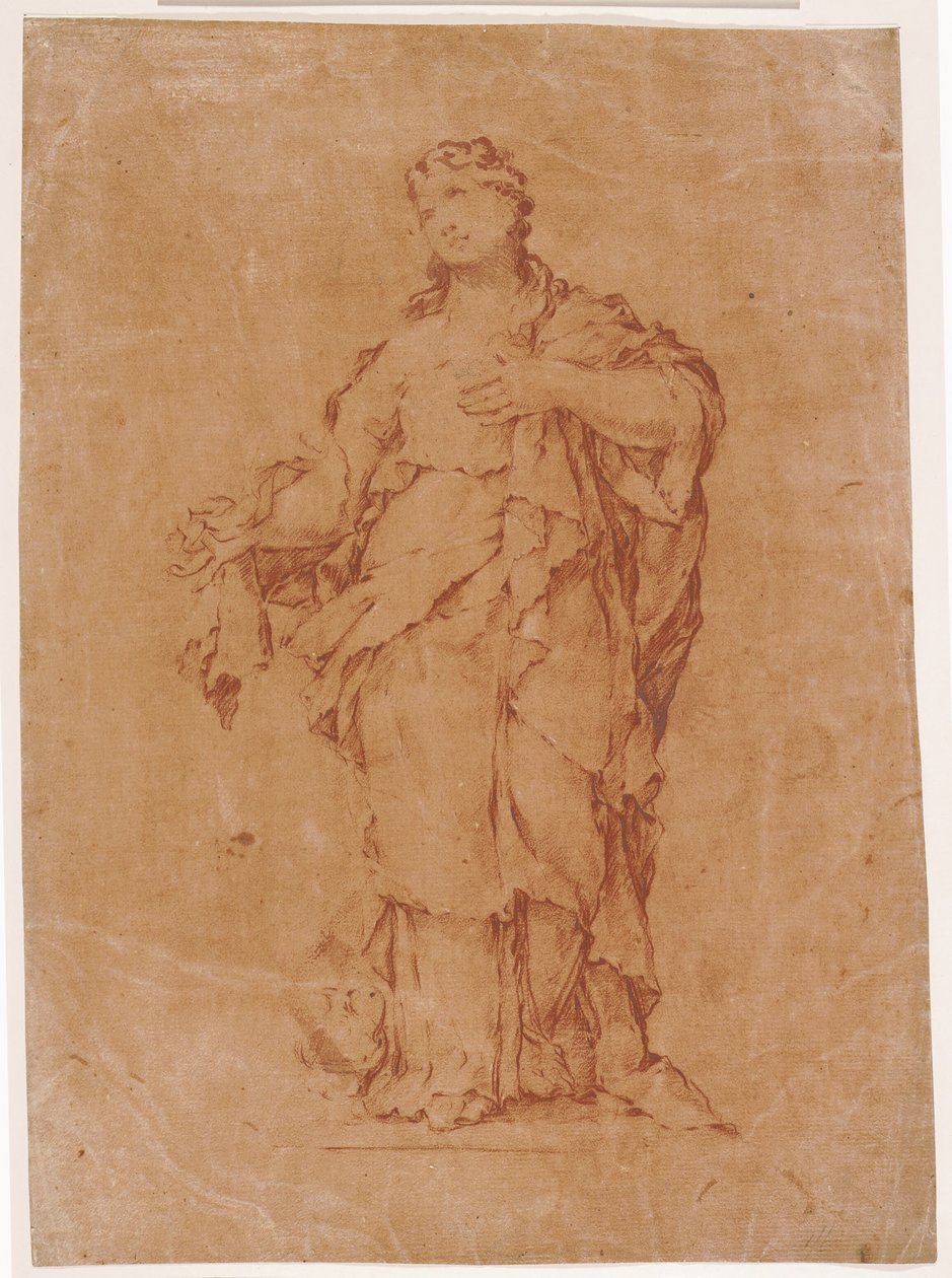 Maria Magdalena, efter Algardis staty i s. Silvestro på Quirinale av Luca Giordano