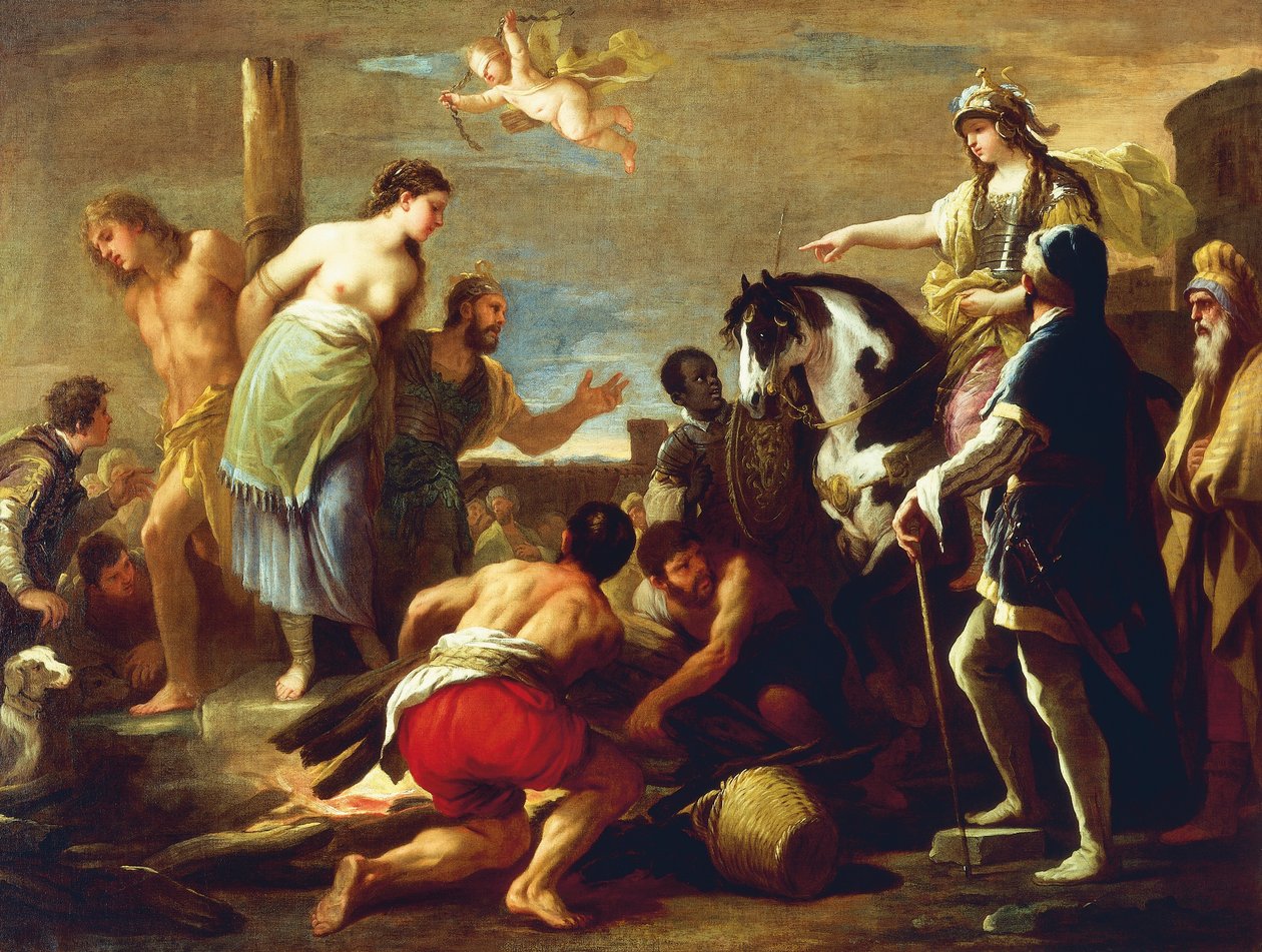 Olindo och Sophronia, av Luca Giordano, olja på duk av Luca Giordano