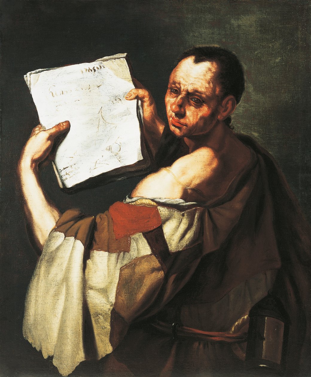 Filosof eller helgon (olja på duk) av Luca Giordano