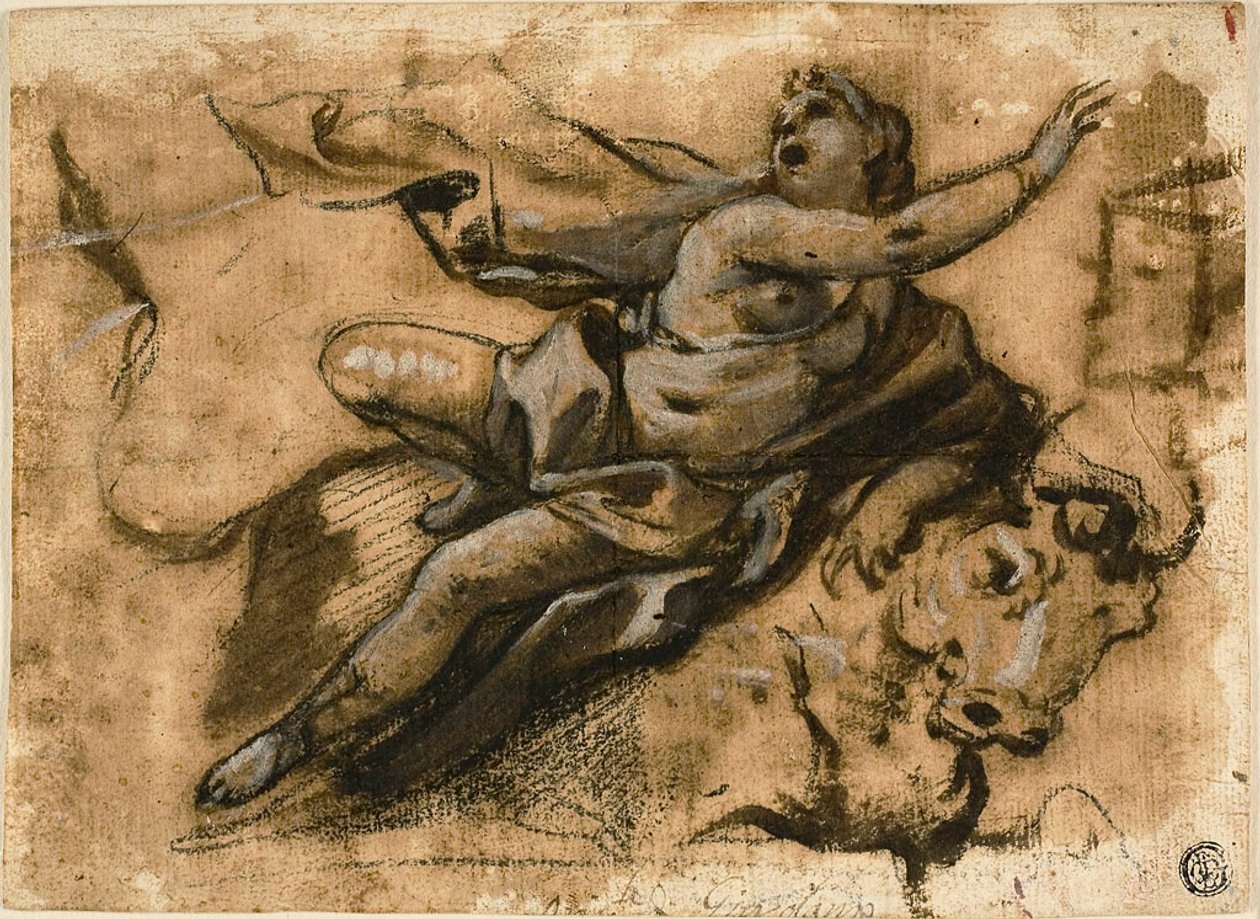 Våldtäkt på Europa av Luca Giordano
