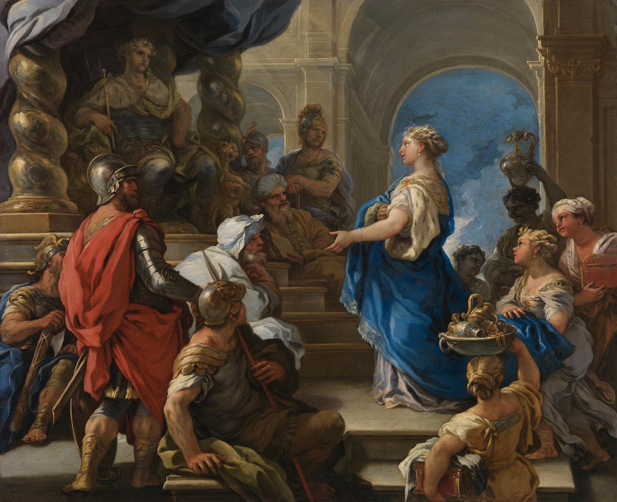 Salomo och drottningen av Saba av Luca Giordano