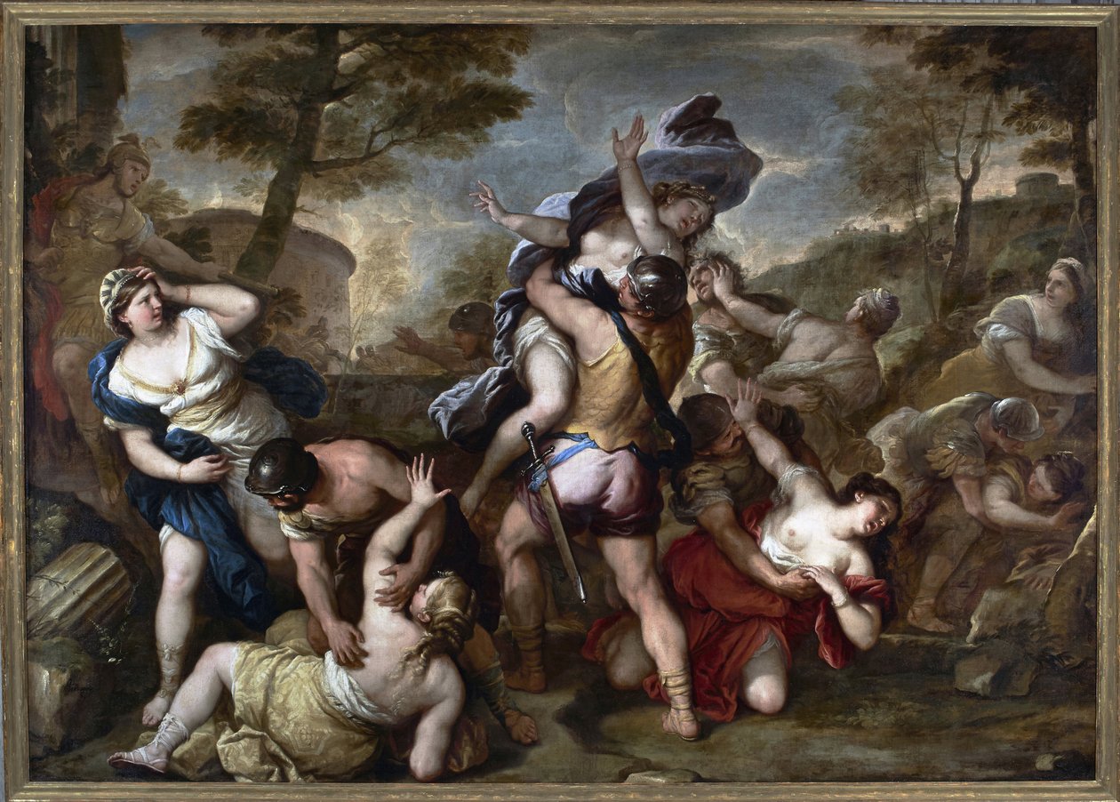 The Abduction of Sabines (olja på duk av Luca Giordano