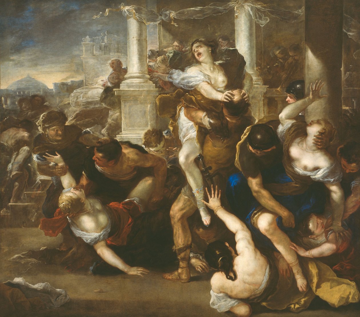 Bortförandet av de sabinska kvinnorna av Luca Giordano