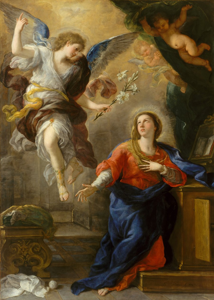 Bebådelsen, 1672. av Luca Giordano