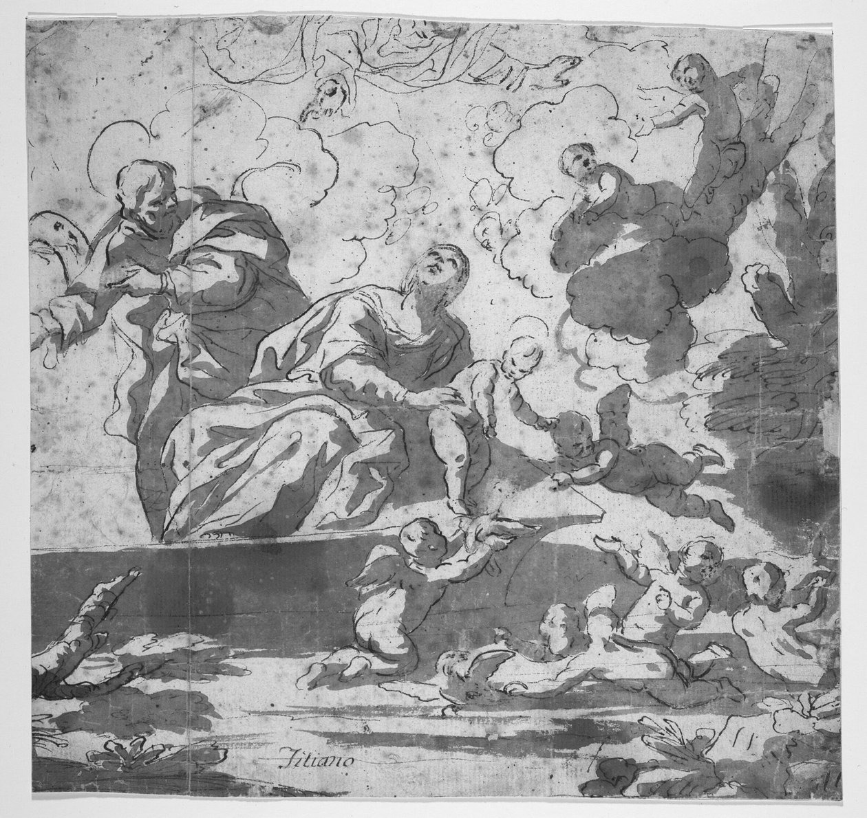 Korsningen av Nilen på flykten till Egypten av Luca Giordano