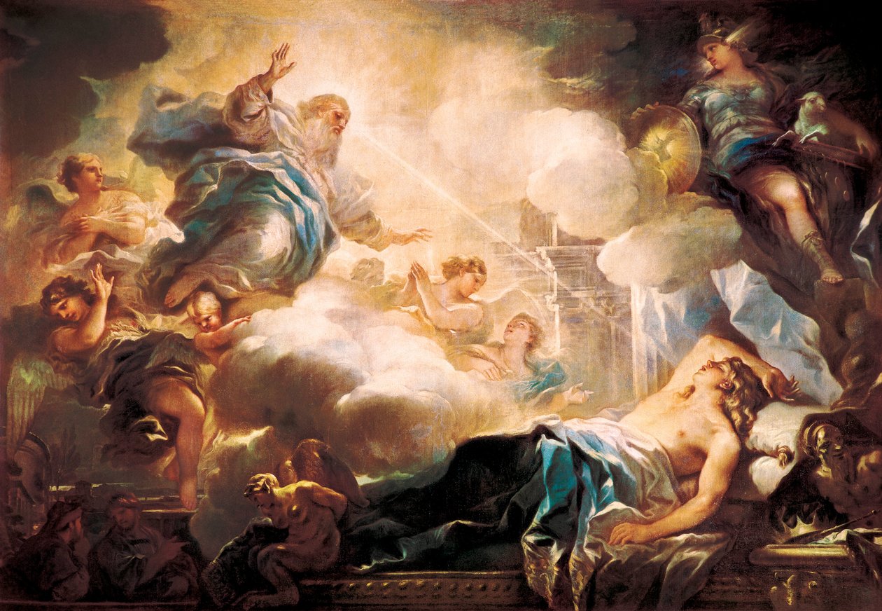 Drömmen om kungen Salomon, ca. 1693 (olja på duk) av Luca Giordano
