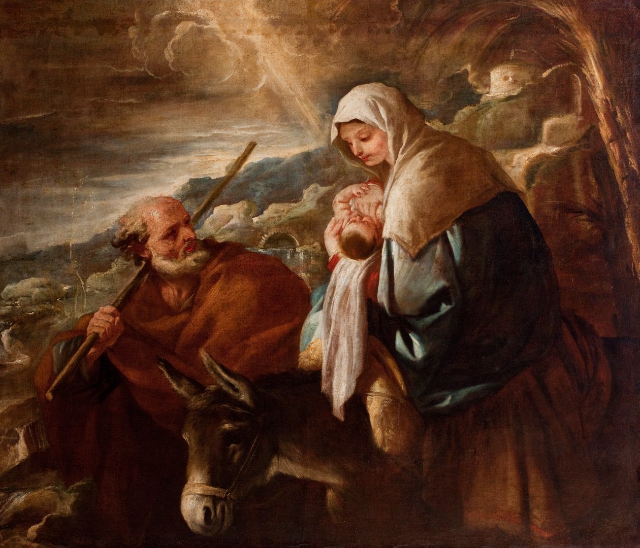 Flykten till Egypten av Luca Giordano