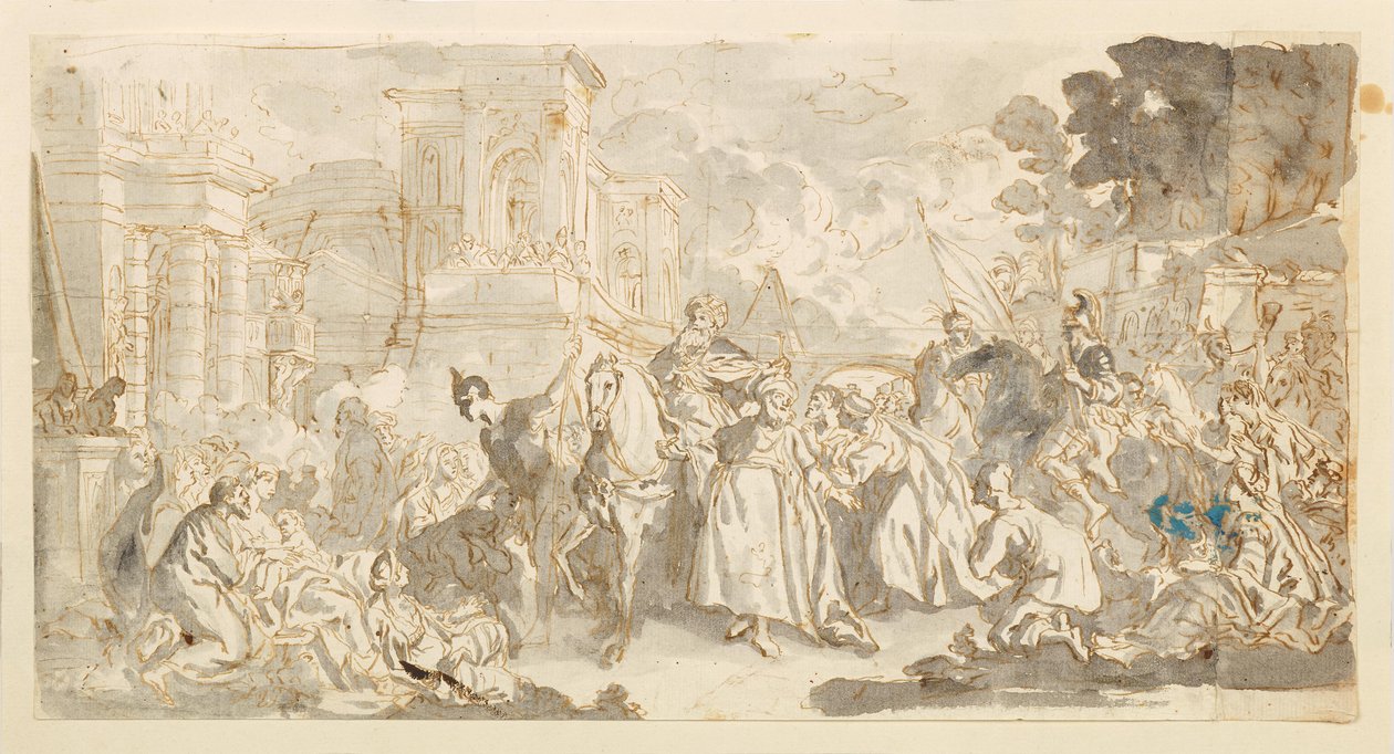 Mordechais frestelse () av Luca Giordano