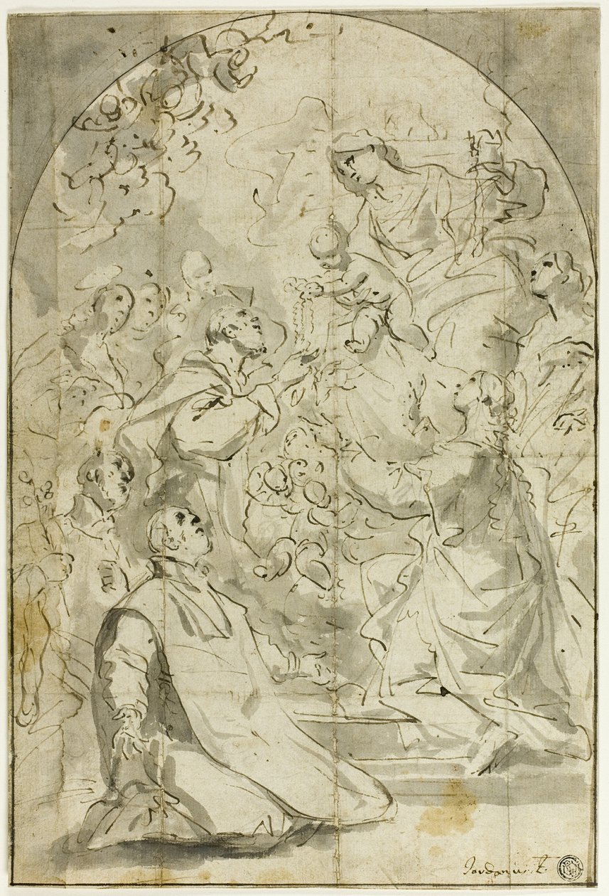 Den helige Dominikus vision av Luca Giordano