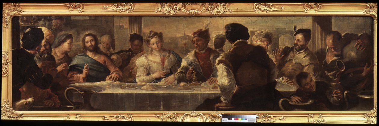 ""bröllopet i Cana"" (Kanas mirakel) Målning av Luca Giordano (1632-1705) Pushkin Museum, Moskva av Luca Giordano