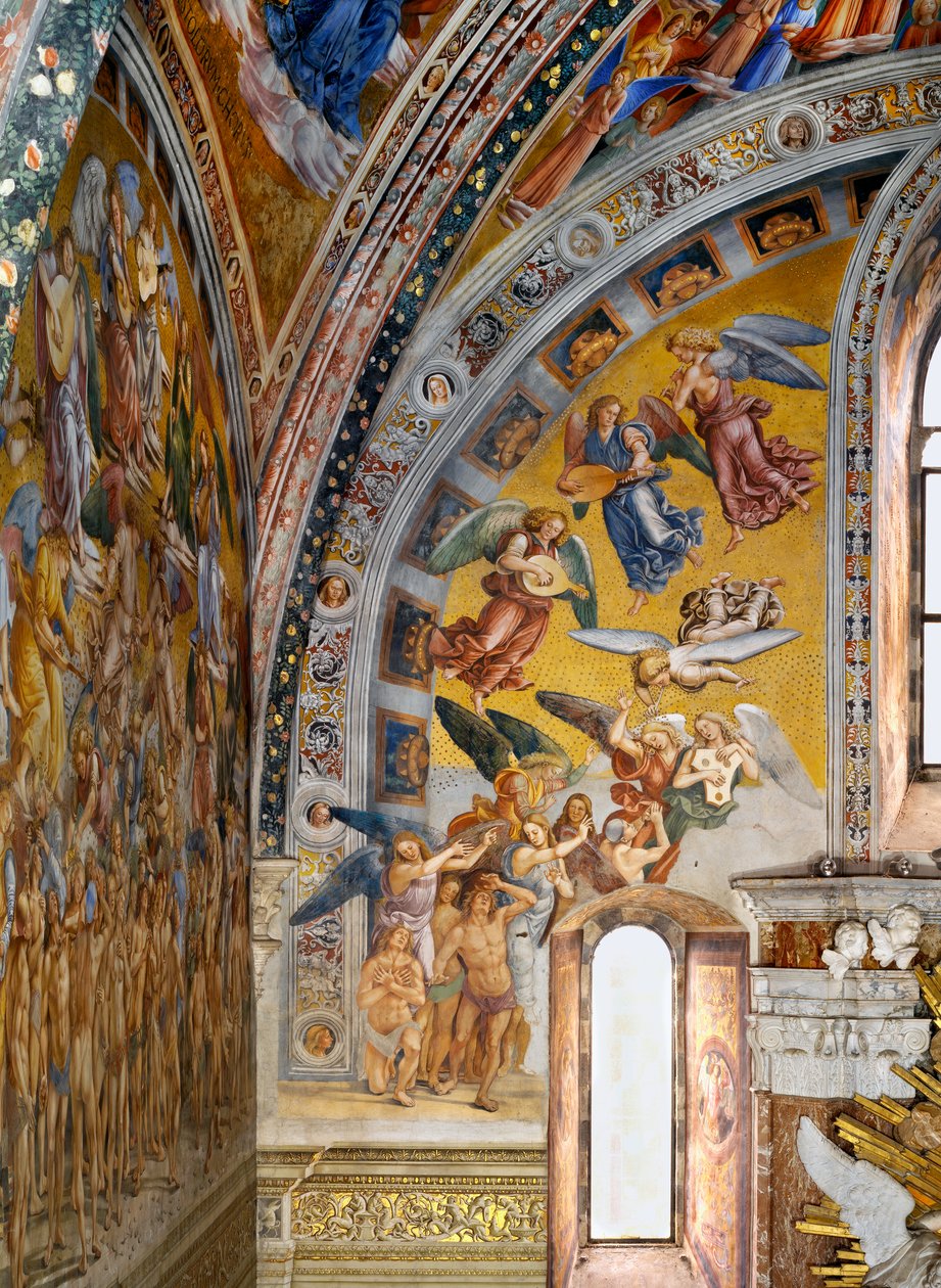 Kallande av utvalda, från Last Judgment freskcykel av Luca Signorelli