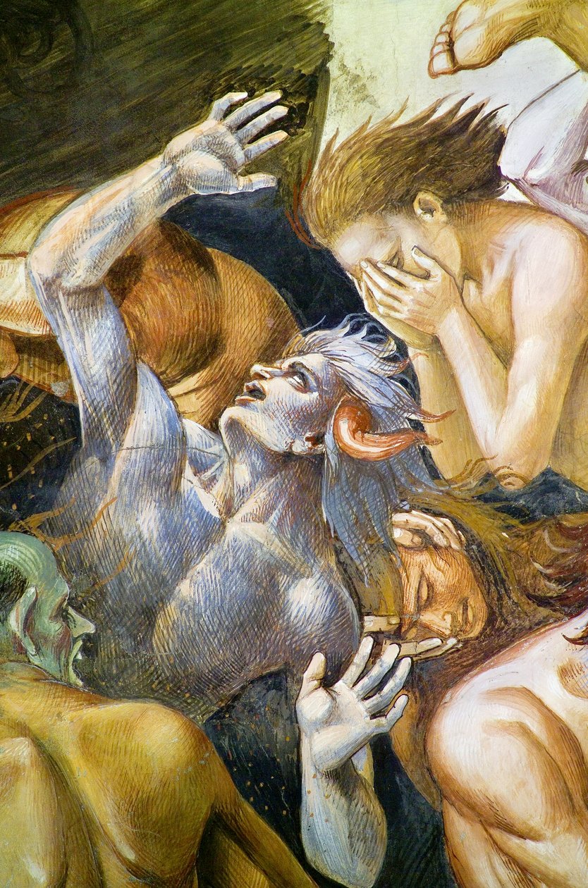 Damned in hell, från Last Judgment freskcykel av Luca Signorelli
