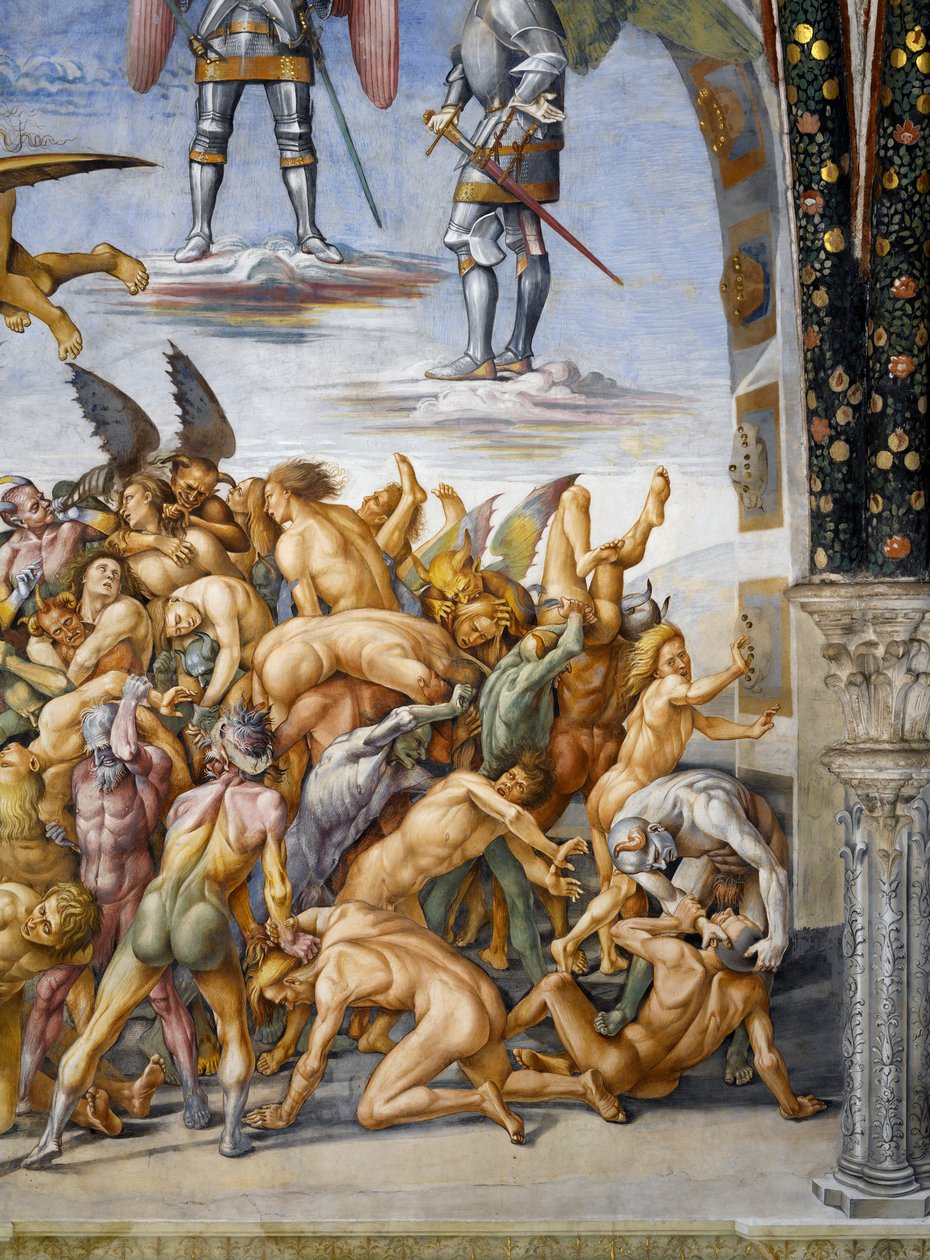 Damned in hell, från Last Judgment freskcykel av Luca Signorelli