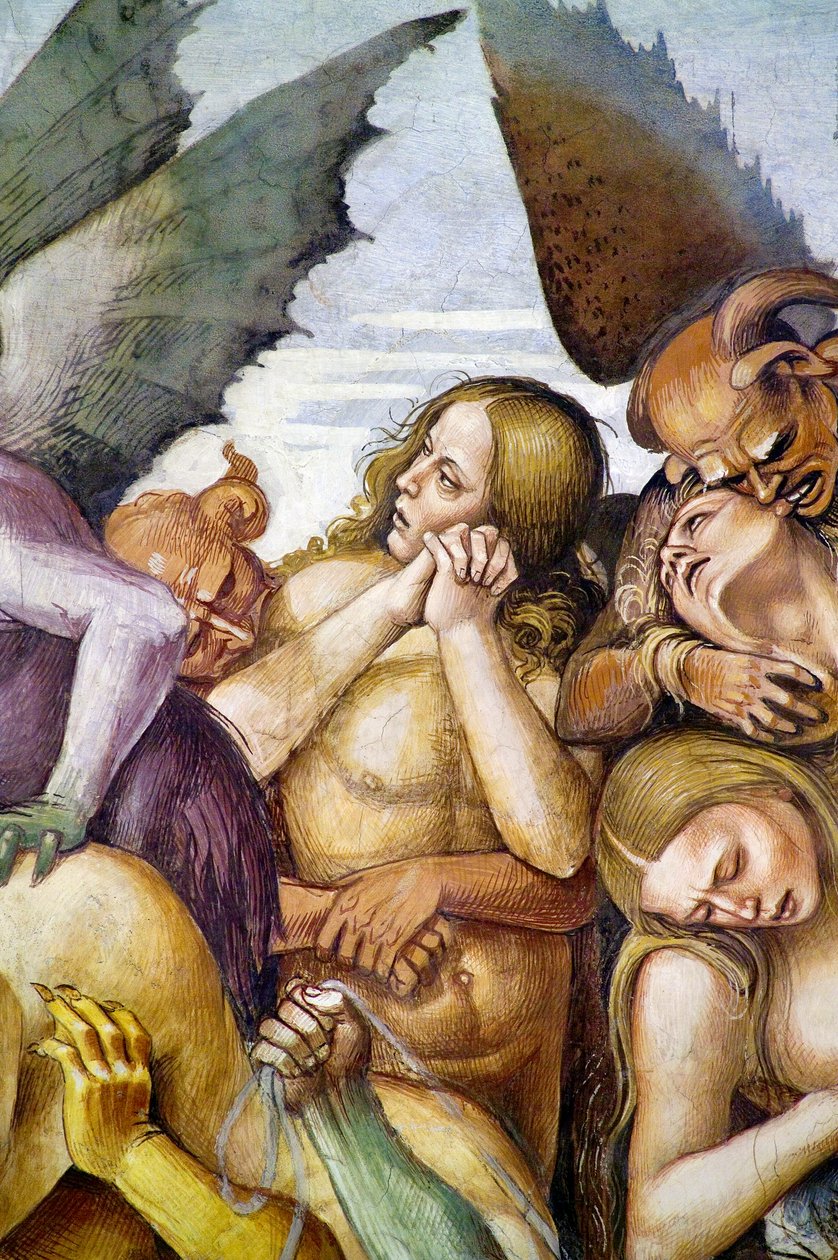 Damned in hell, från Last Judgment freskcykel av Luca Signorelli