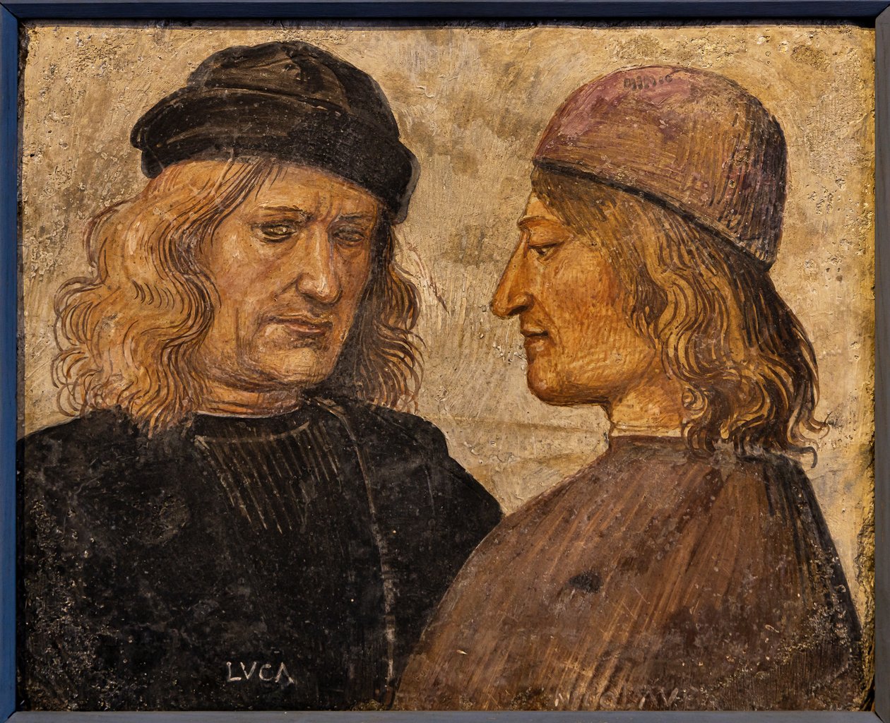 Porträtt av Luca Signorelli och kammarherren Niccolò d