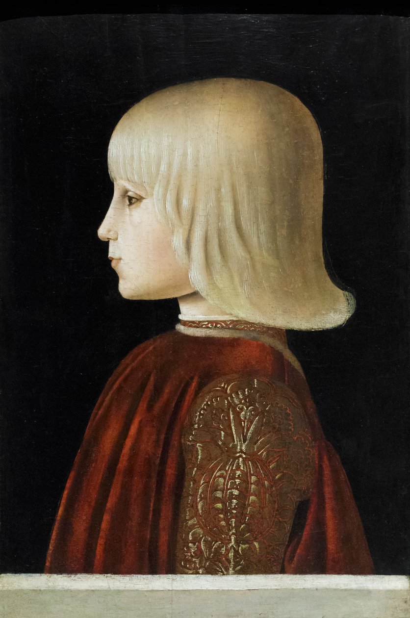 Porträtt av en ung man (Guidubaldo da Montefeltro), ca 1478 (tempera på pannå) av Luca Signorelli