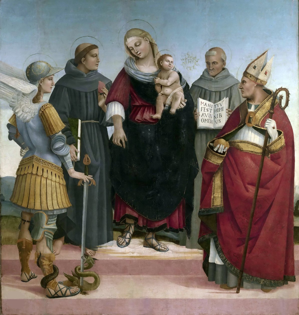 Heligt samtal, ca 1510-1515. av Luca Signorelli
