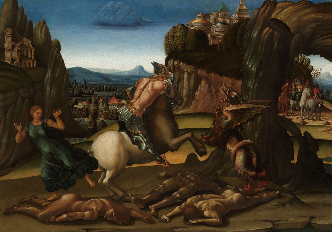 Sankt Georg och draken, ca 1500 av Luca Signorelli