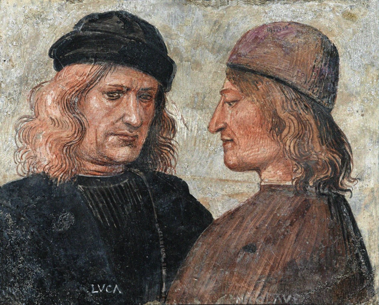 Självporträtt med Niccolò av Angelo Franchi, ca. 1504. av Luca Signorelli