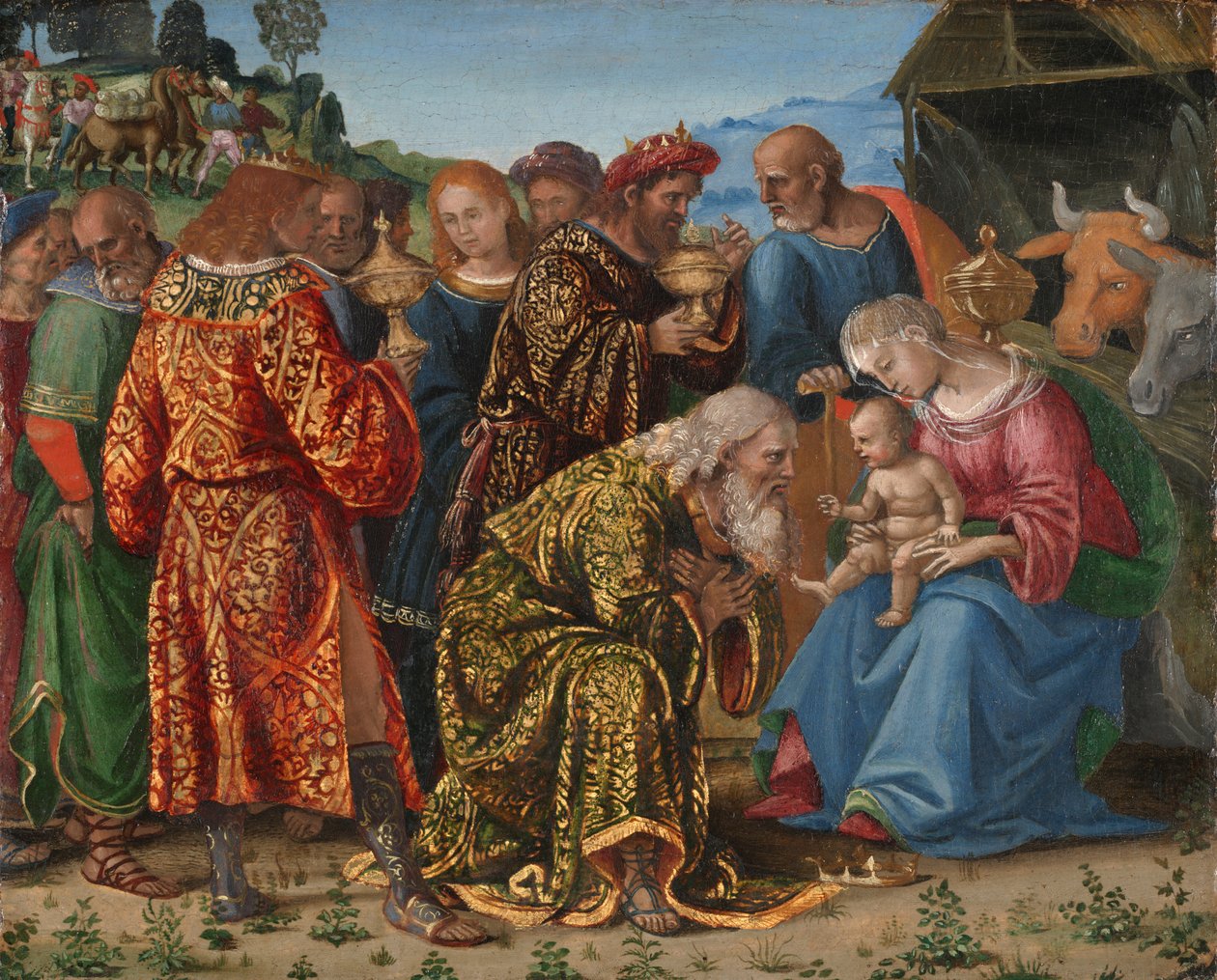 Tillbedjan av Magi av Luca Signorelli