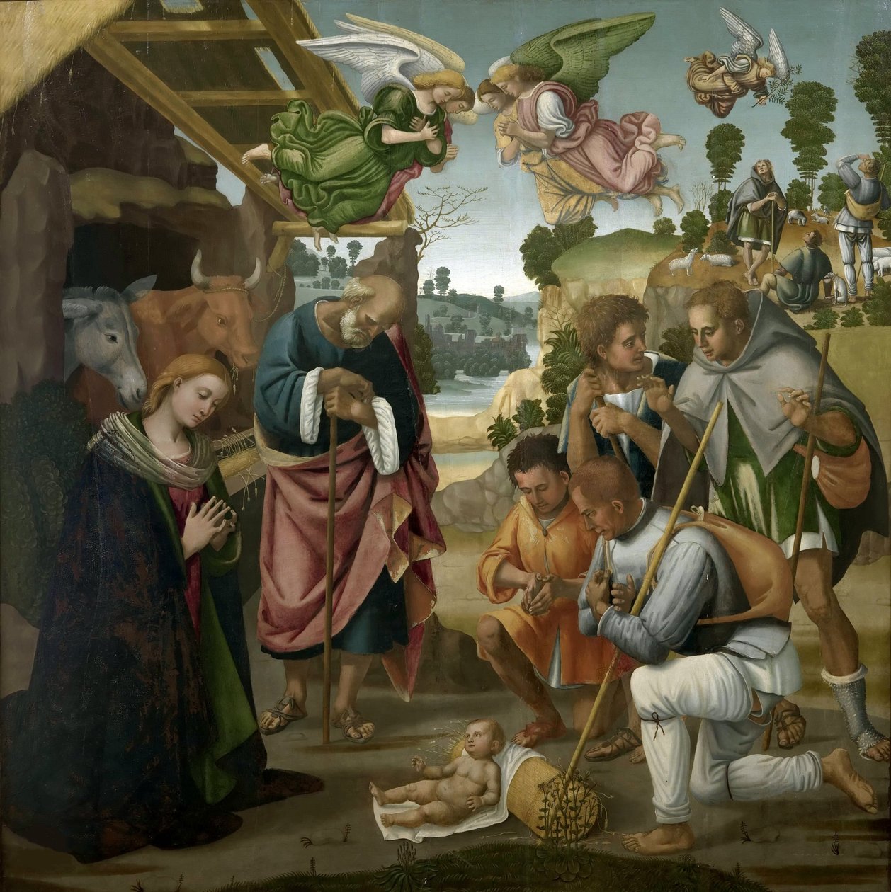 Herdarnas tillbedjan, 1522. av Luca Signorelli