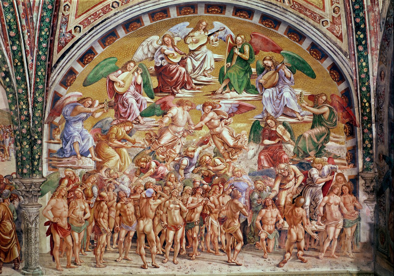 De utvaldas kallelse till himlen (se även 136323) av Luca Signorelli