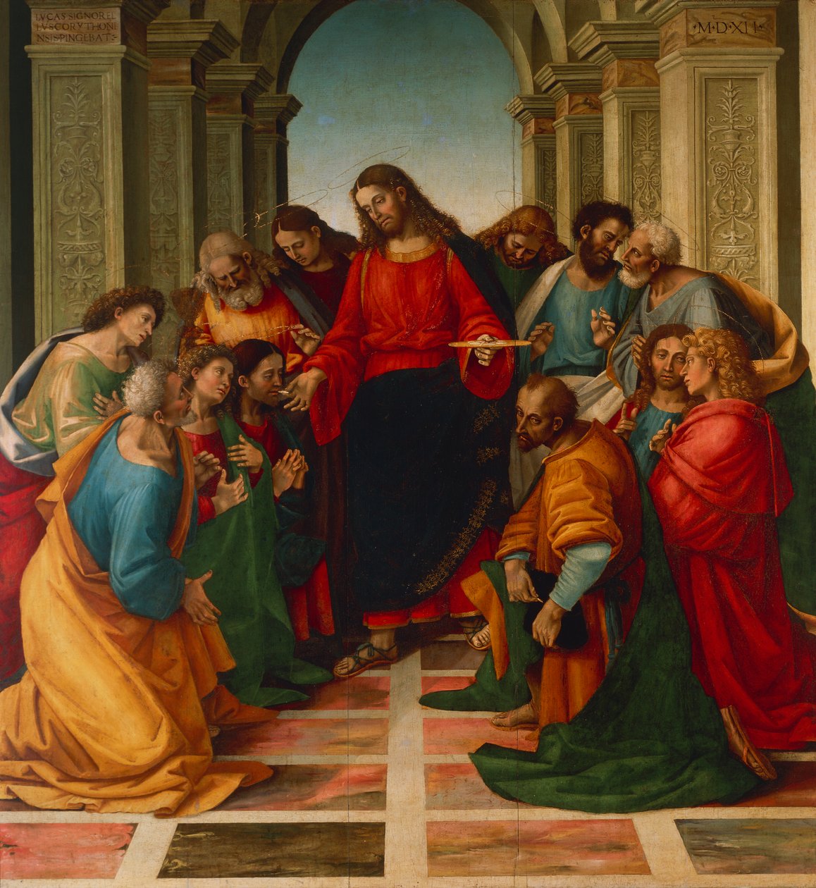 Ushirika wa Mitume, na Luca Signorelli (takriban 1445-1523) av Luca Signorelli