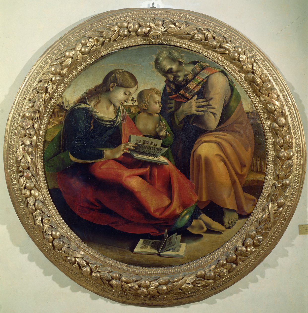 Den heliga familjen, ca 1485 av Luca Signorelli