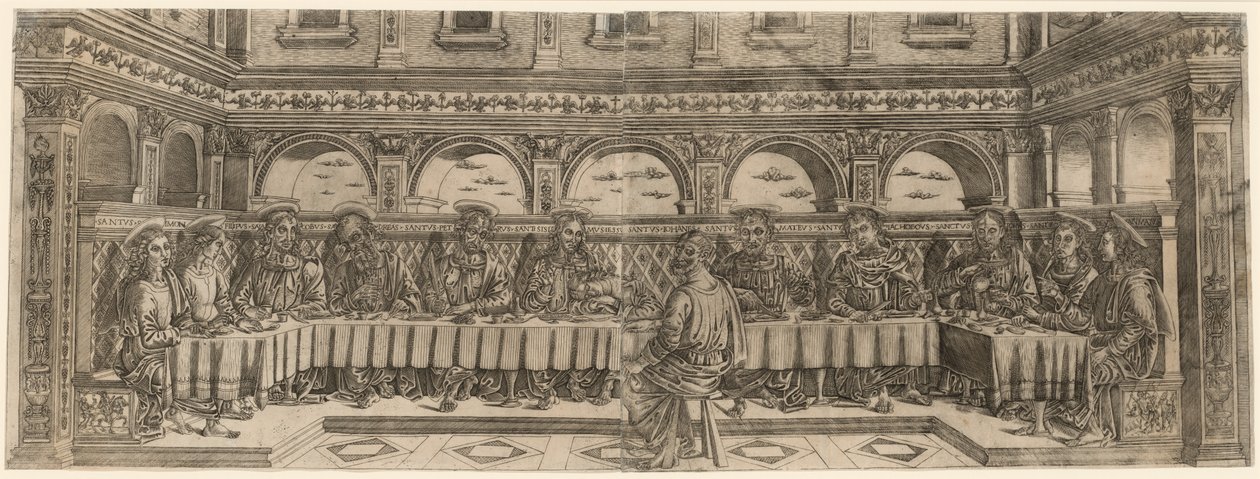 Nattvarsparet, cirka 1500. av Lucantonio degli Uberti