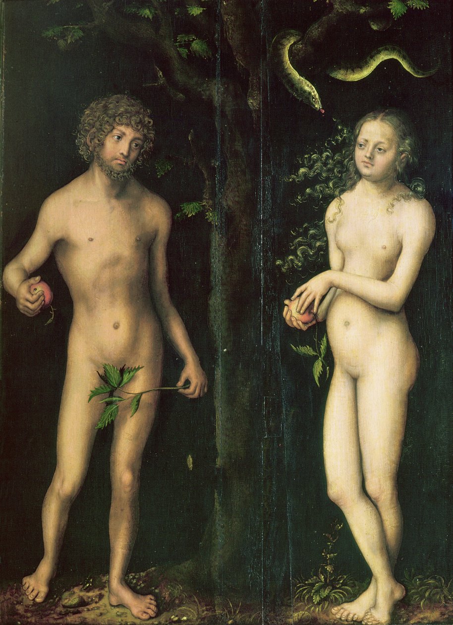 Adam och Eva av Lucas Cranach the Elder