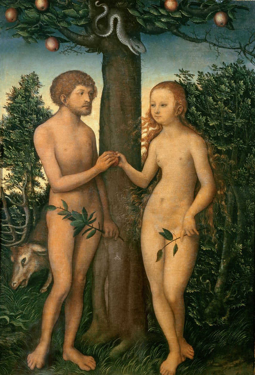 Adam och Eva av Lucas Cranach the Elder