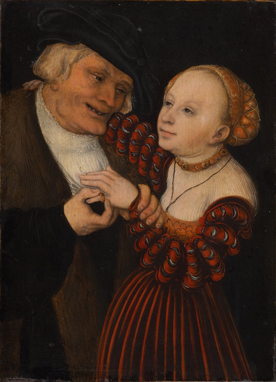 Alter Mann und Mädchen  av Lucas Cranach the Elder
