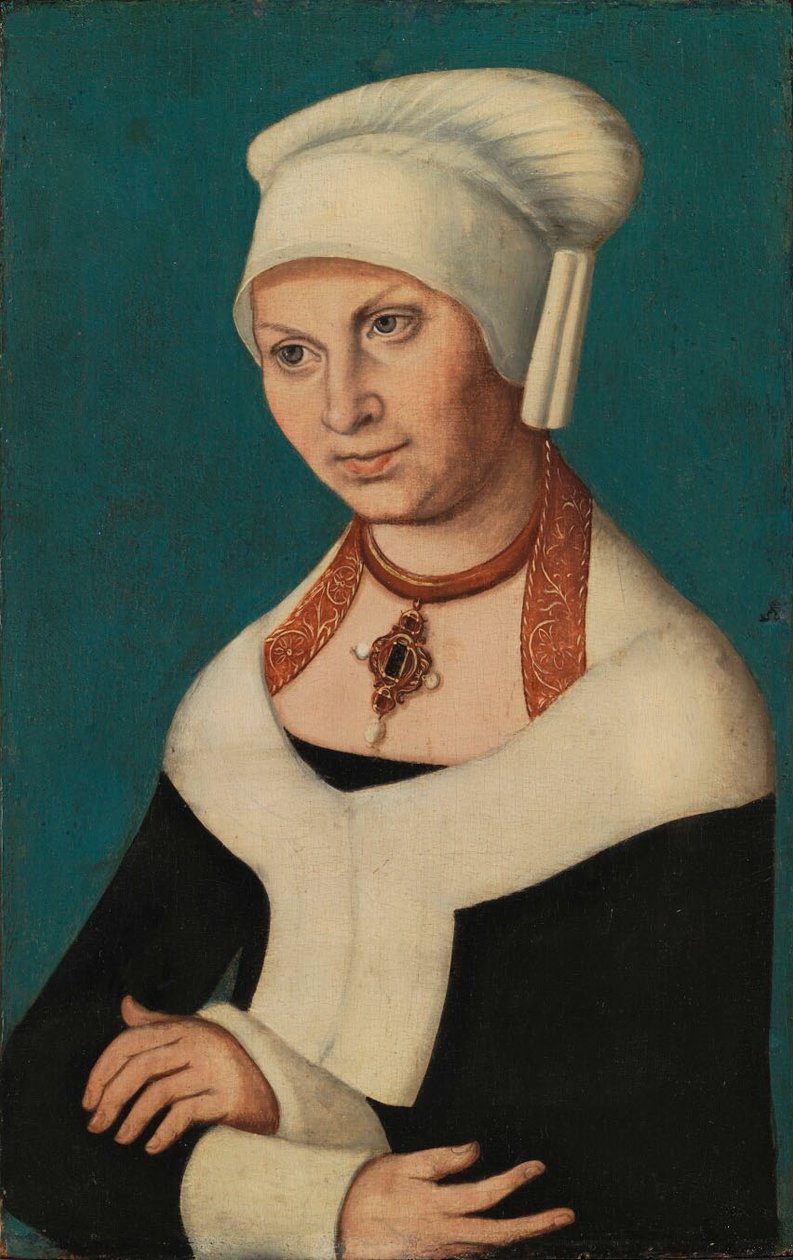 Bildnis Barbara von Sachsen  av Lucas Cranach the Elder