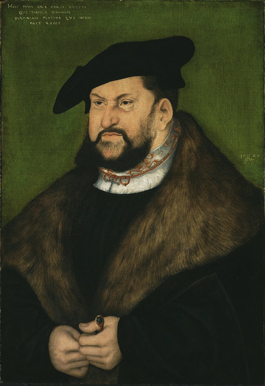 Bildnis Johanns des Beständigen, Kurfürst von Sachsen av Lucas Cranach the Elder