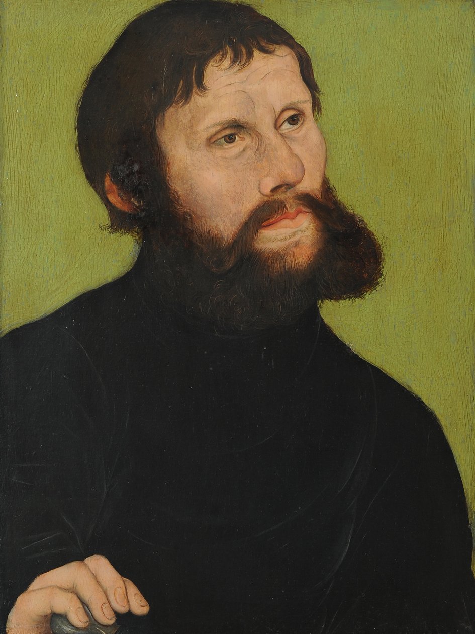 Bildnis Luthers als Junker Jörg  av Lucas Cranach the Elder