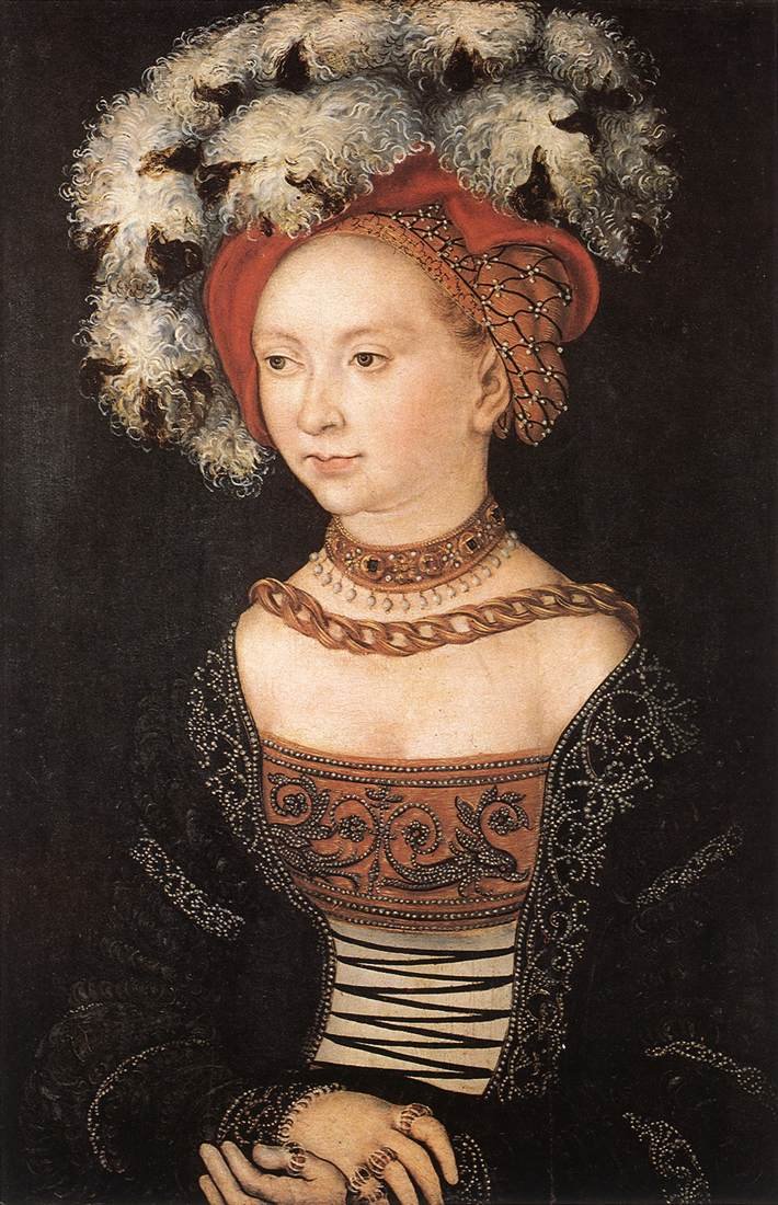 Bildnis einer jungen Frau  av Lucas Cranach the Elder
