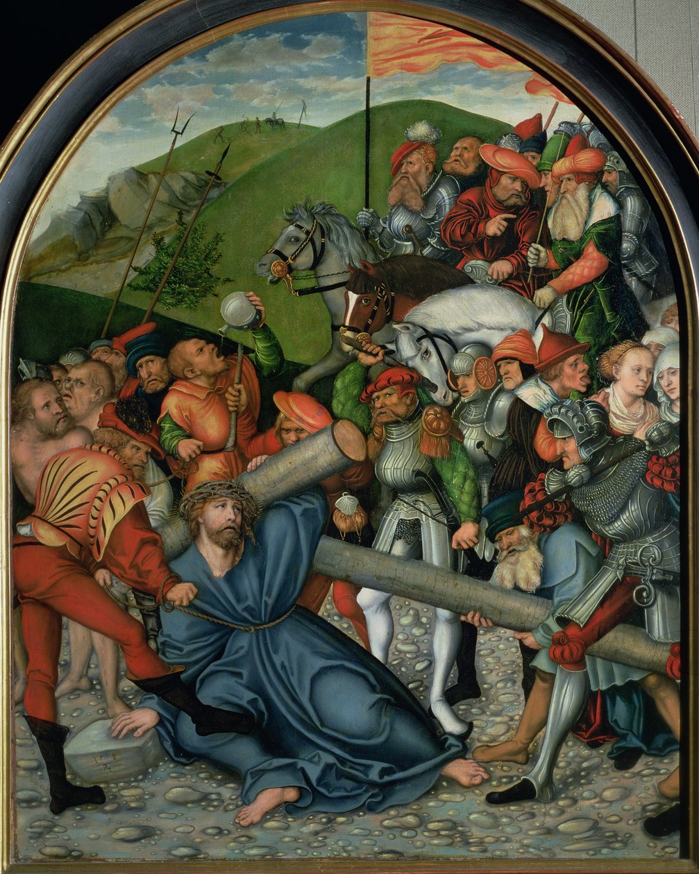 Kristus bär korset, 1538 (panel) av Lucas Cranach the Elder